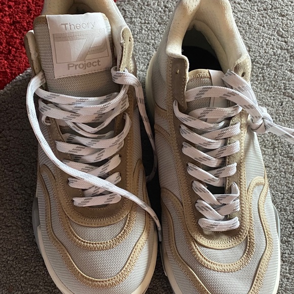 Theory Women's Sneakers in Gray and Tan size 9 EU 40 no box - Picture 2 of 6